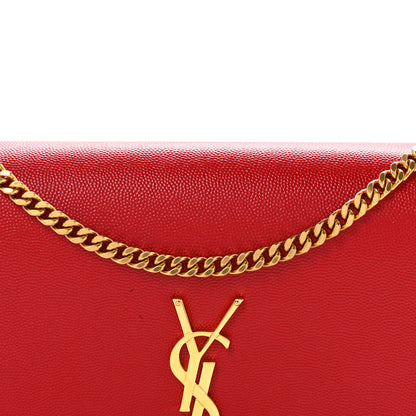 Saint Laurent Grain De Poudre Medium Classic Monogram Kate Tassel Satchel Rouge Eros 8 of 13