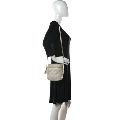 Saint Laurent Grain de Poudre Quilted 80's Vanity Bag Crema Soft 2 of 9
