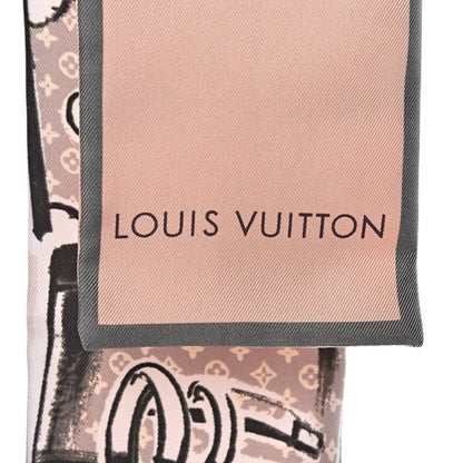 Louis Vuitton Silk Monogram Trunks Bandeau Rose Poudre 3 of 4