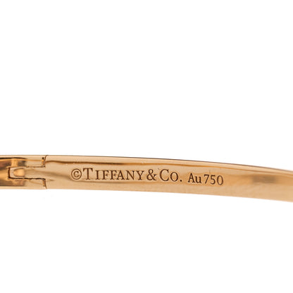 Tiffany 18K Rose Gold Narrow T T1 Hinged Bangle Bracelet 3 of 3