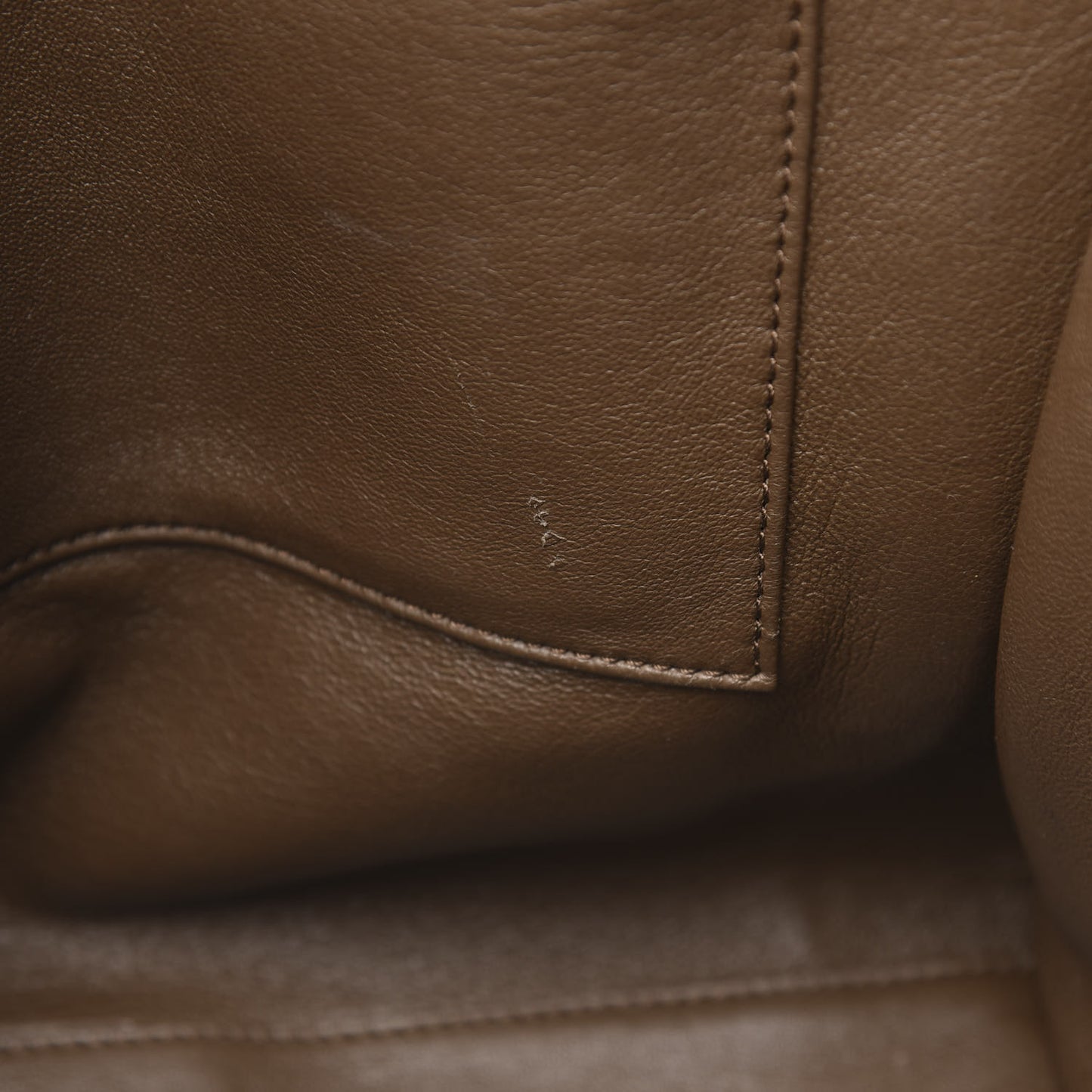 Natural Canvas Smooth Calfskin Mini Luggage Brown