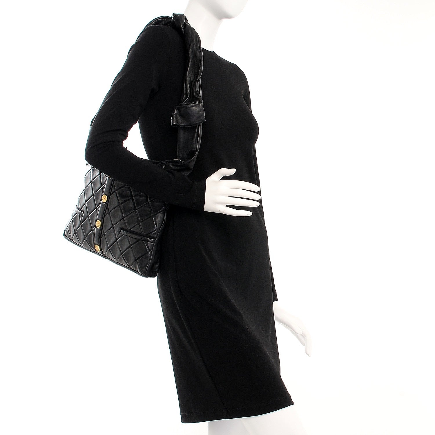 Chanel Lambskin Quilted Girl Bag Black 2 of 8