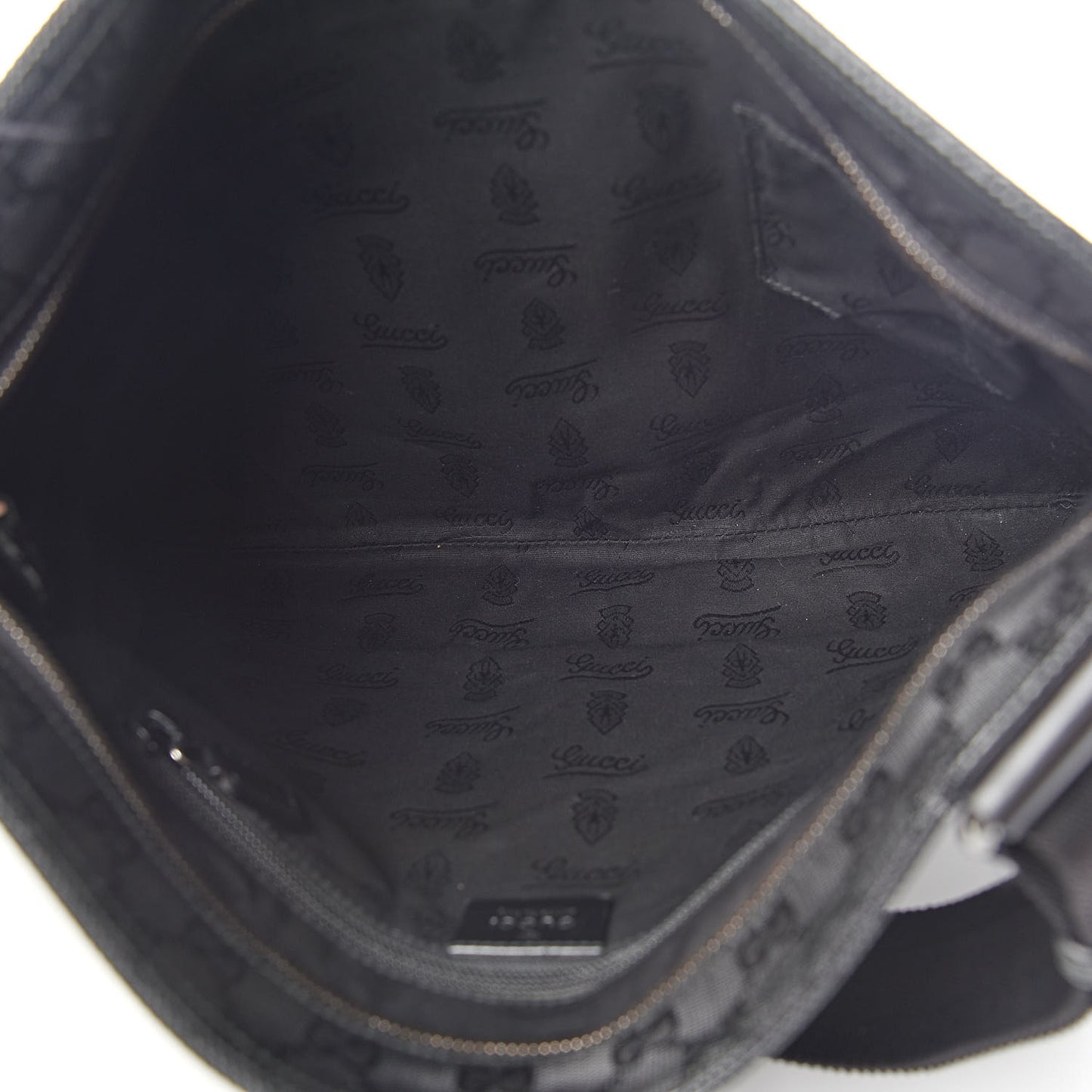 Imprime Monogram Medium Flat Messenger Bag Black