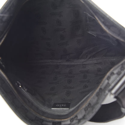 Gucci Imprime Monogram Medium Flat Messenger Bag Black 5 of 12