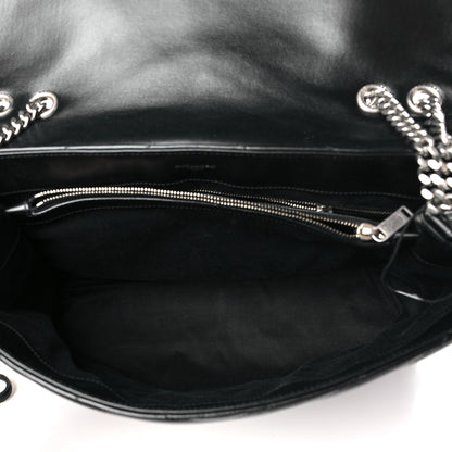 Saint Laurent Calfskin Y Quilted Monogram Large Loulou Chain Satchel Black 5 of 11