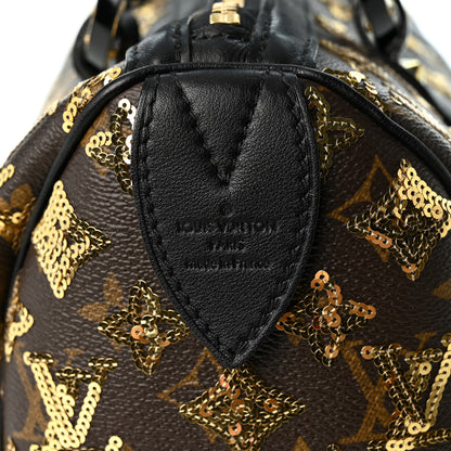 Louis Vuitton Monogram Sequins Eclipse Speedy 28 Gold 7 of 10