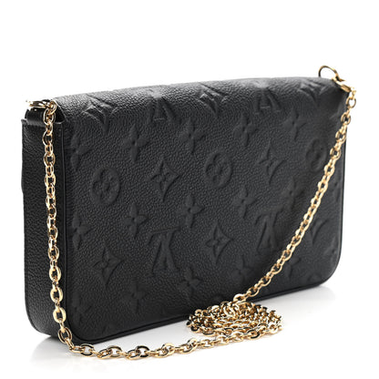 Louis Vuitton Empreinte Pochette Felicie Chain Wallet Black 4 of 11