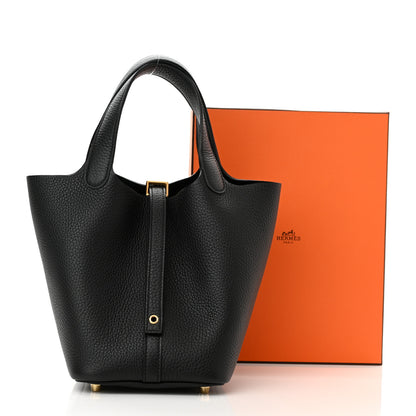 Hermes Taurillon Clemence Picotin Lock 18 PM Black 11 of 11