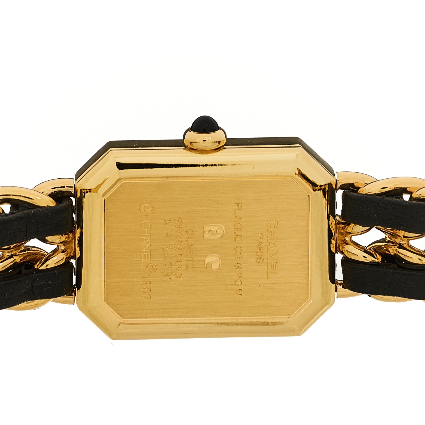 Chanel Stainless Steel Lambskin 20mm Chain Premiere Quartz Watch Gold M 4 of 4