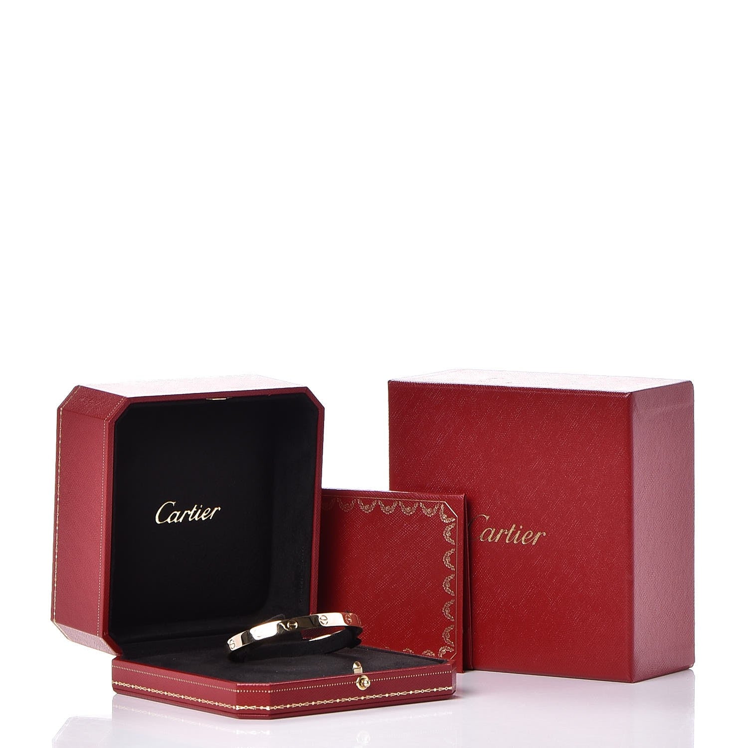 Cartier 18K Yellow Gold LOVE Cuff Bracelet 19 8 of 8
