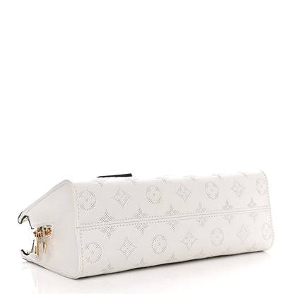 Louis Vuitton Calfskin Embossed Monogram OnTheGo East West White 4 of 11