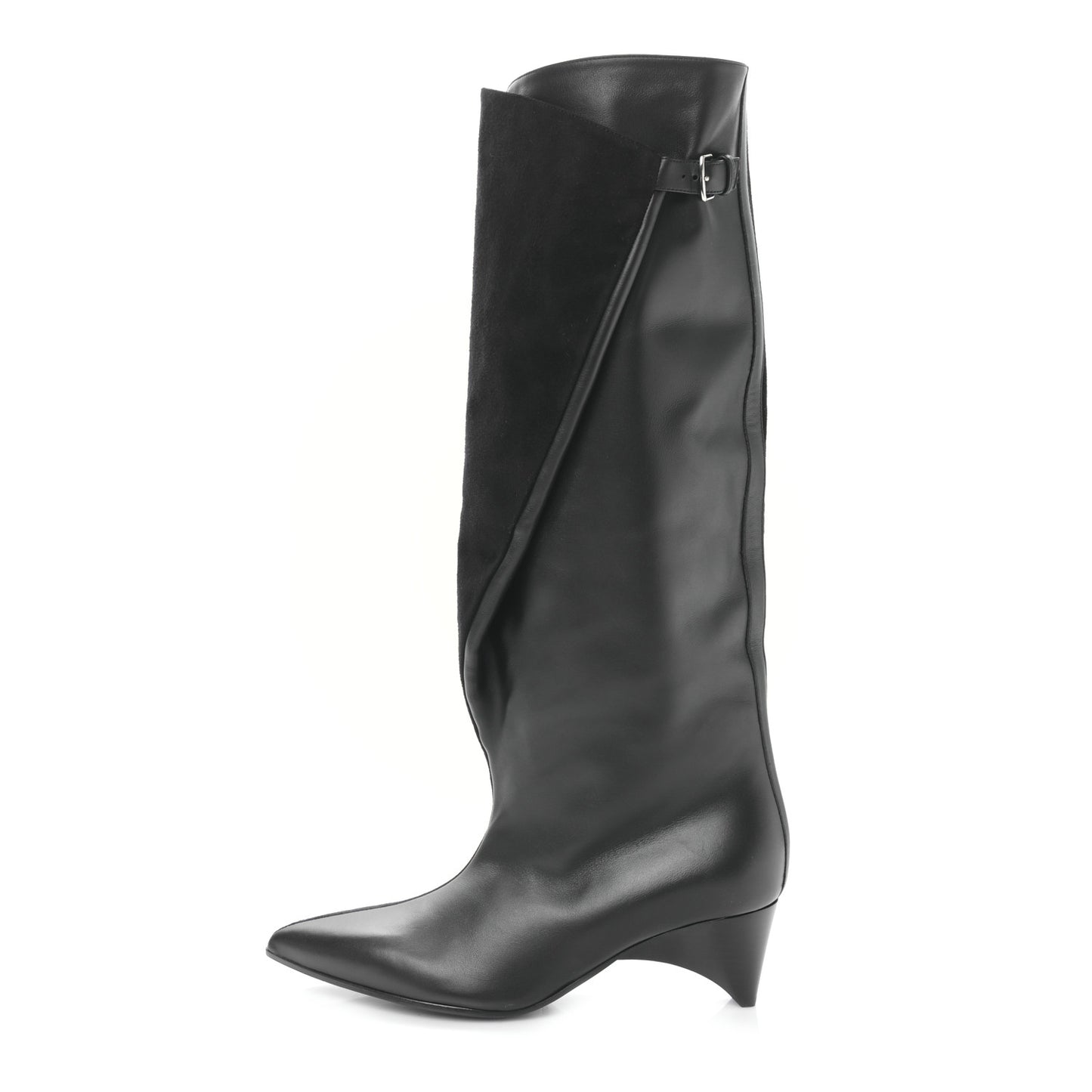 Suede Goatskin Calfskin Hilona 55 Ankle Boots 37.5 Black
