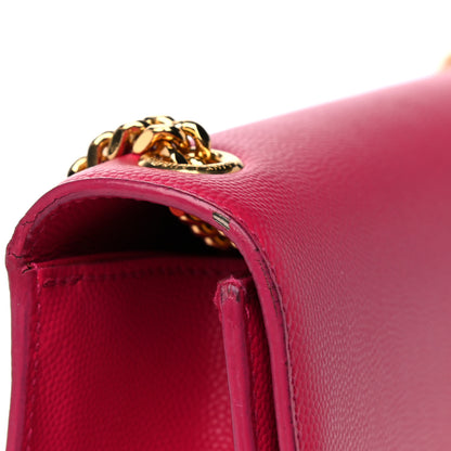 Saint Laurent Grain De Poudre Medium Monogram Kate Satchel Lipstick Fuchsia 15 of 18