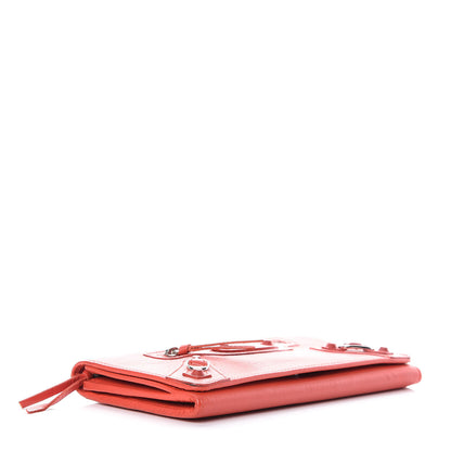 Balenciaga Agneau Classic Hardware Money Wallet Rouge Coquelicot 4 of 10