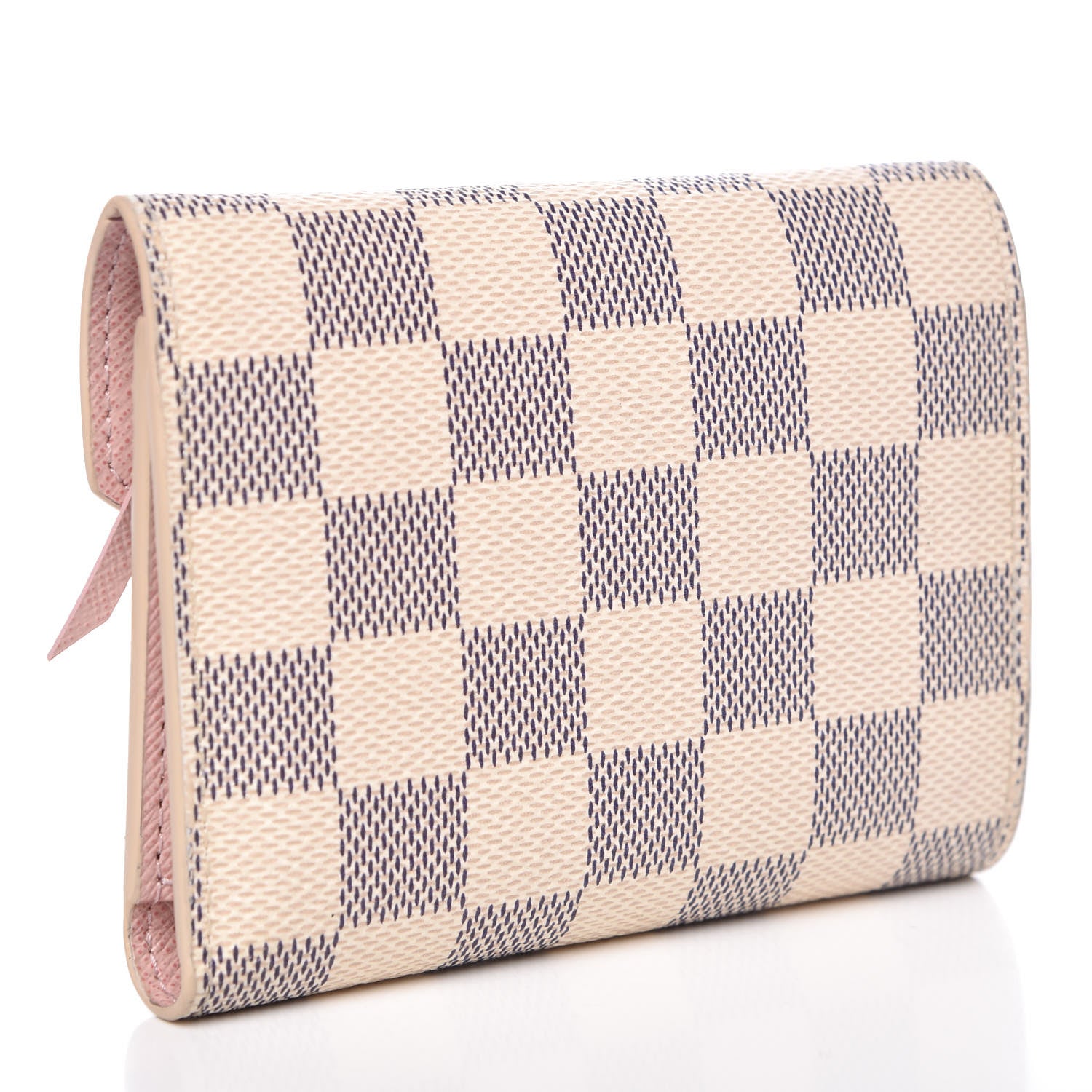 Louis Vuitton Damier Azur Victorine Wallet Rose Ballerine 3 of 9