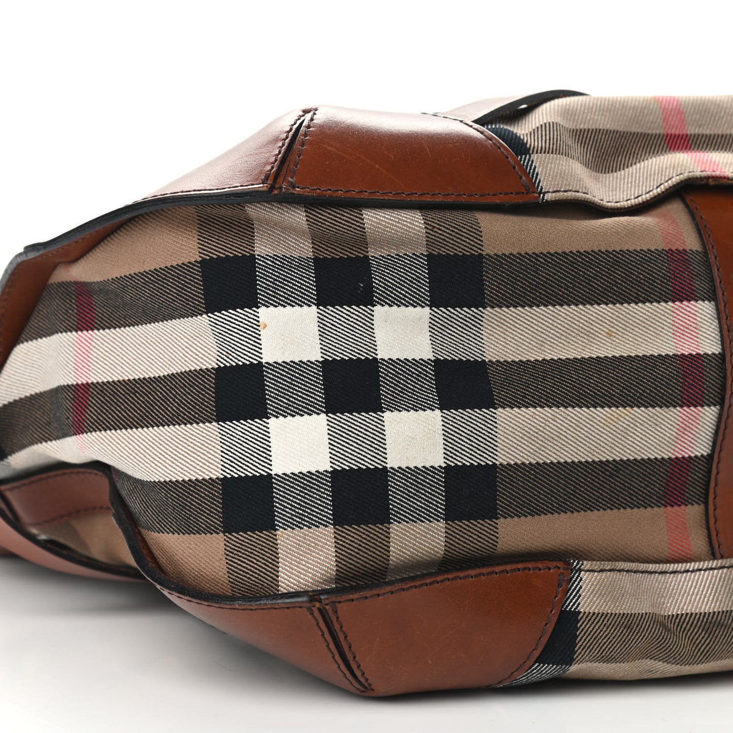 House Check Bridle Calfskin Small Dutton Hobo Light Tan