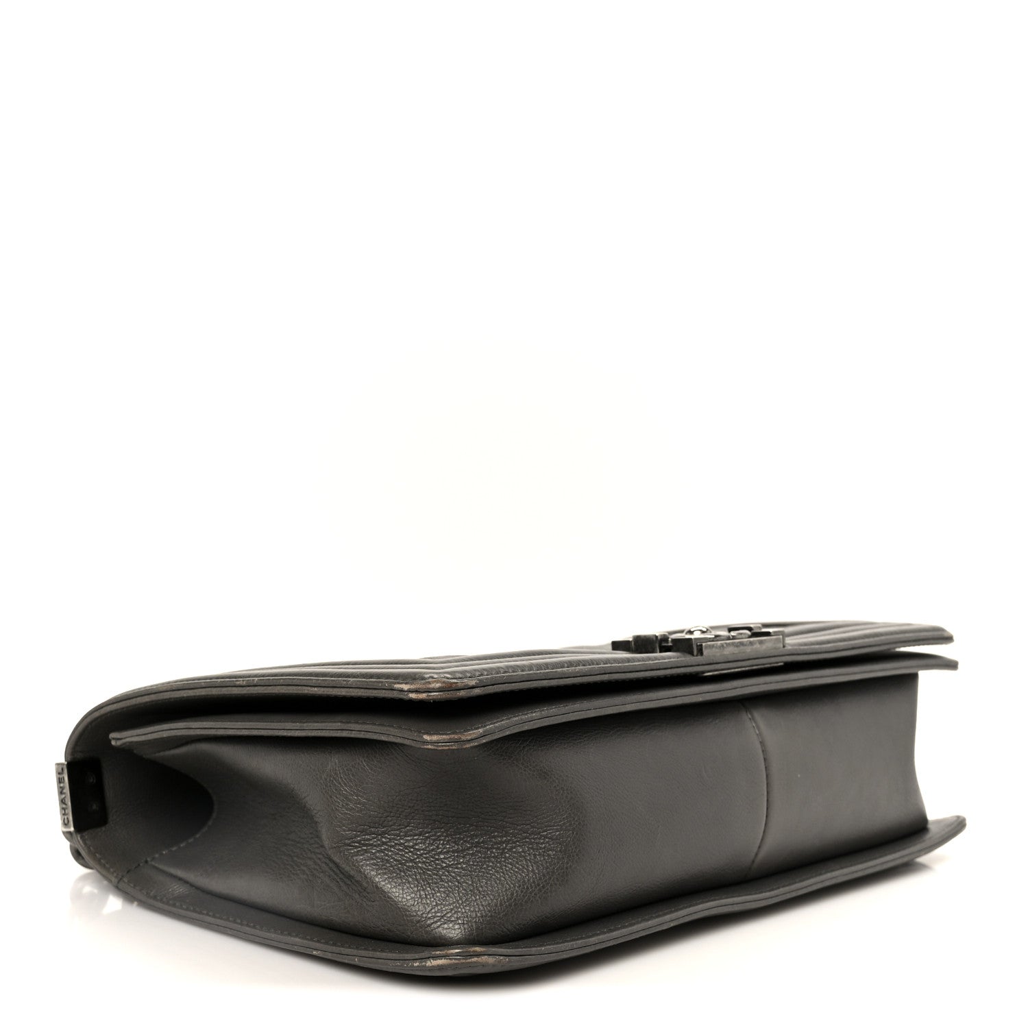 Chanel Calfskin Double Stitch New Medium Boy Flap Grey 3 of 10