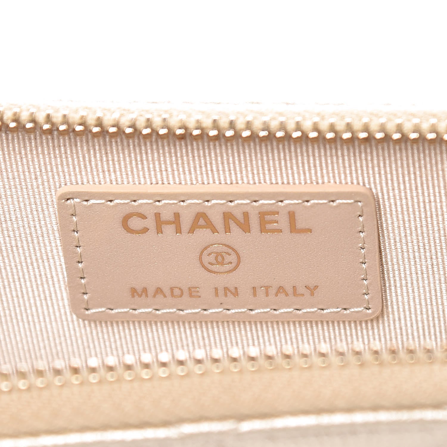 Chanel Metallic Caviar Quilted Key Holder Case Light Gold 6 of 12
