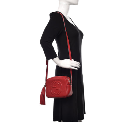 Gucci Pebbled Calfskin Small Soho Disco Bag Vibrant Red 2 of 11