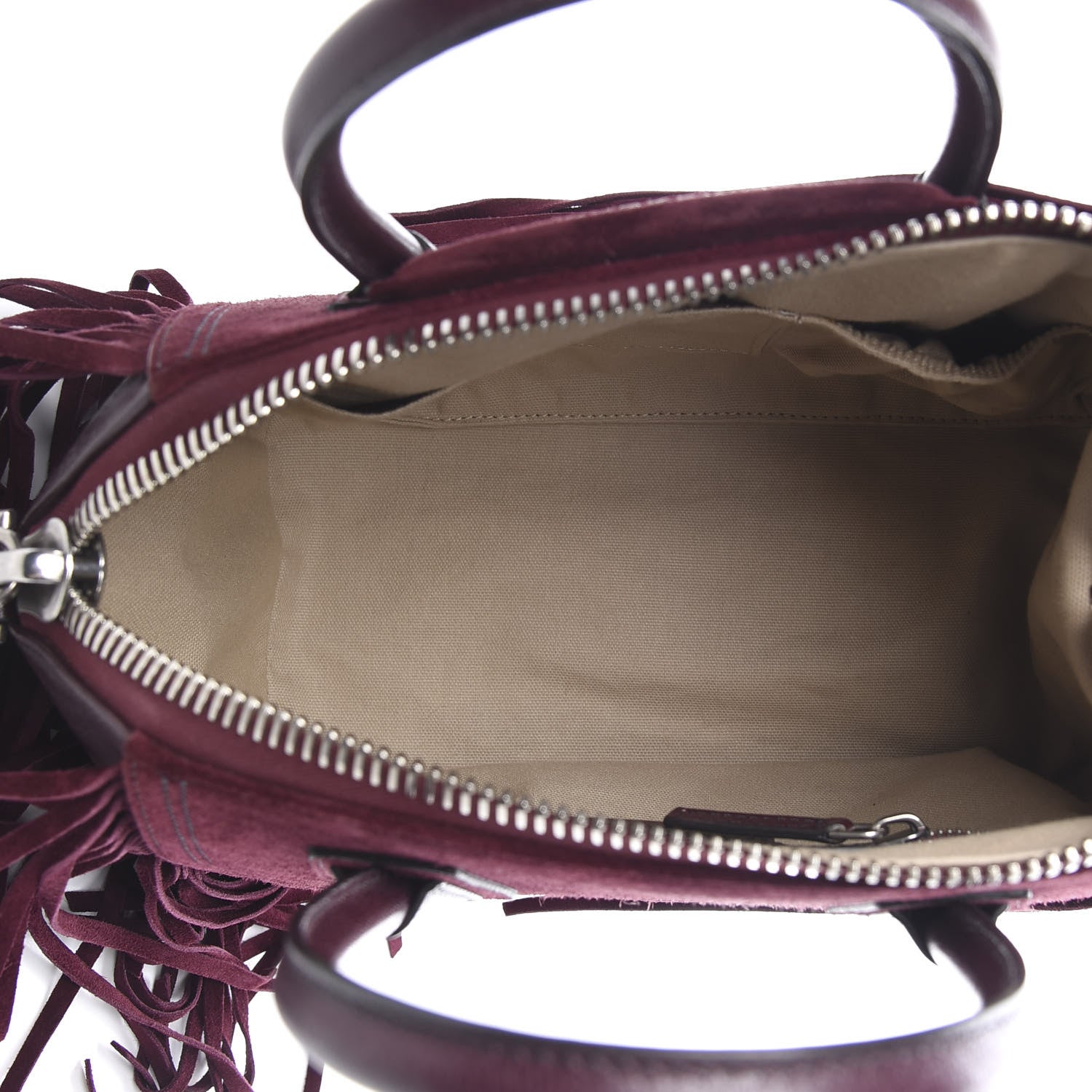 Givenchy Calfskin Suede Small Fringe Antigona Burgundy 6 of 13