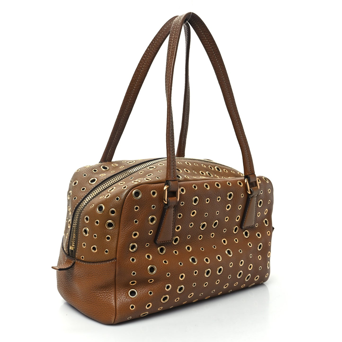 Vitello Daino Grommet Satchel Bruciato