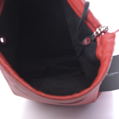 Saint Laurent Lambskin Small Teddy Bucket Bag Eros Red 5 of 9