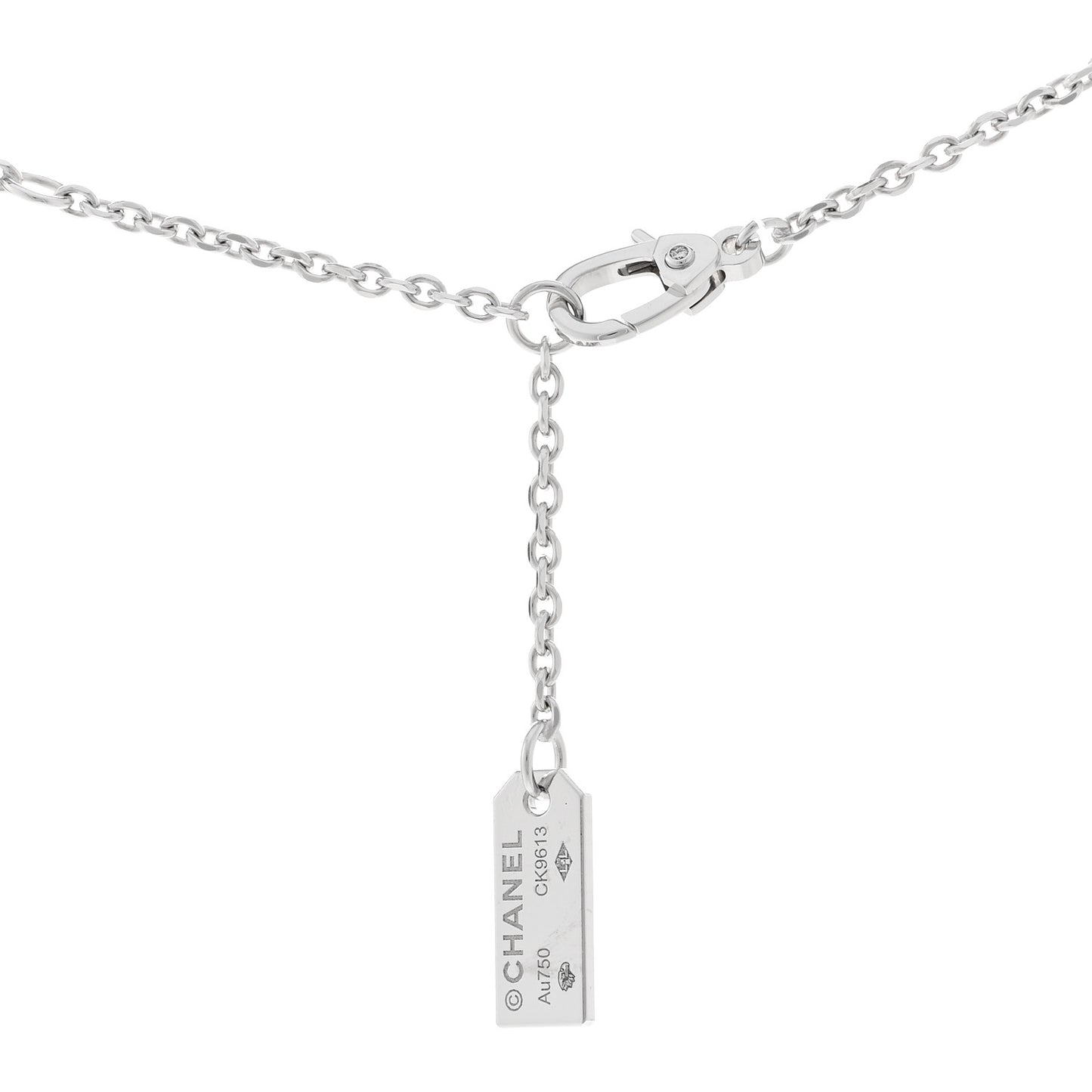 18K White Gold Diamond Eternal No 5 Necklace