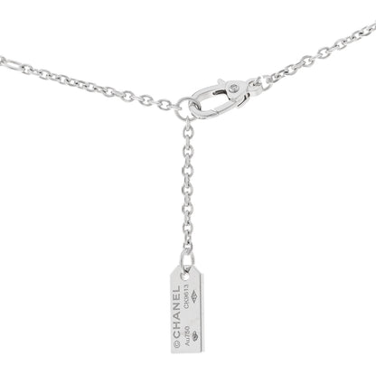 Chanel 18K White Gold Diamond Eternal No 5 Necklace 4 of 5