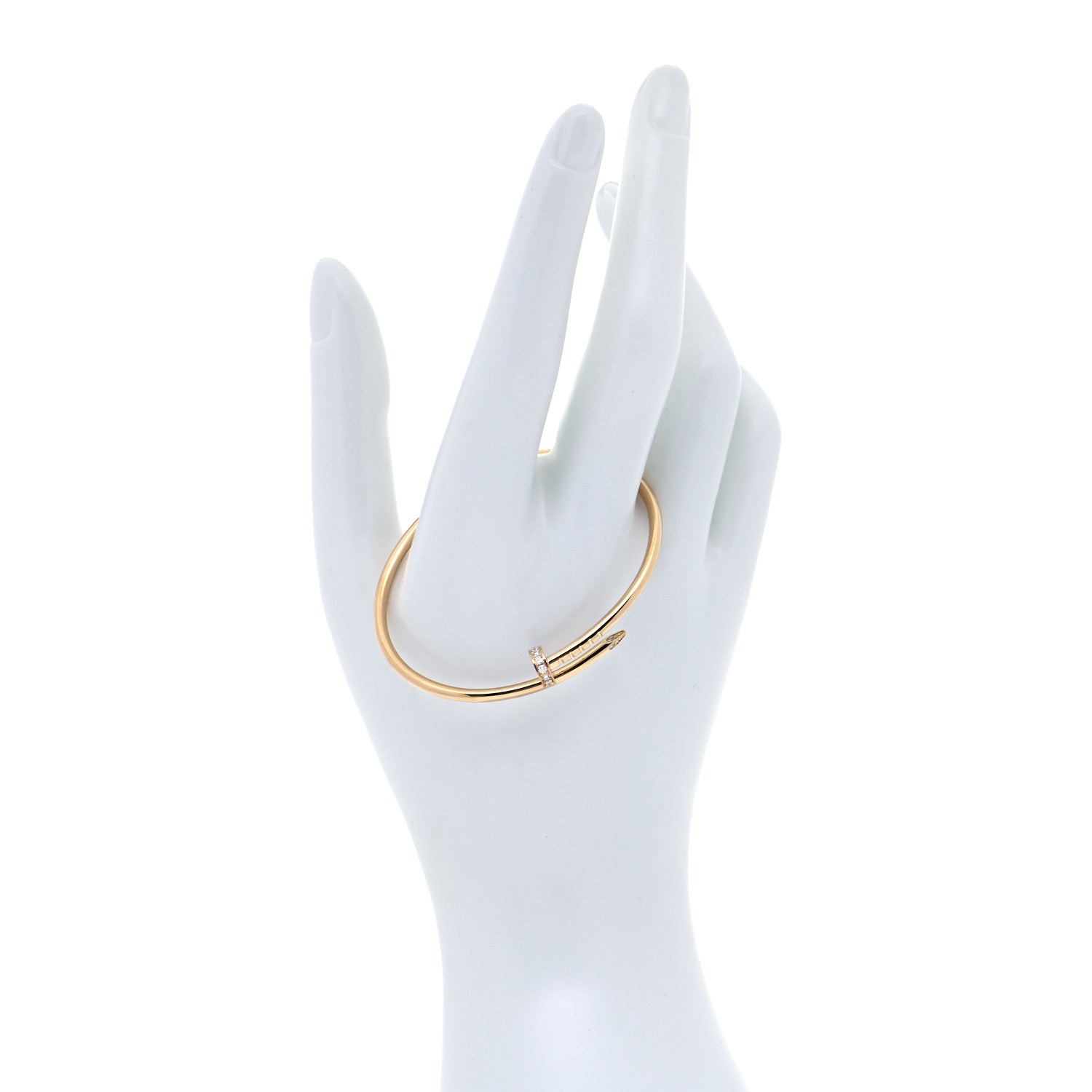 Cartier 18K Yellow Gold Diamond Small Juste Un Clou Bracelet 15 2 of 5