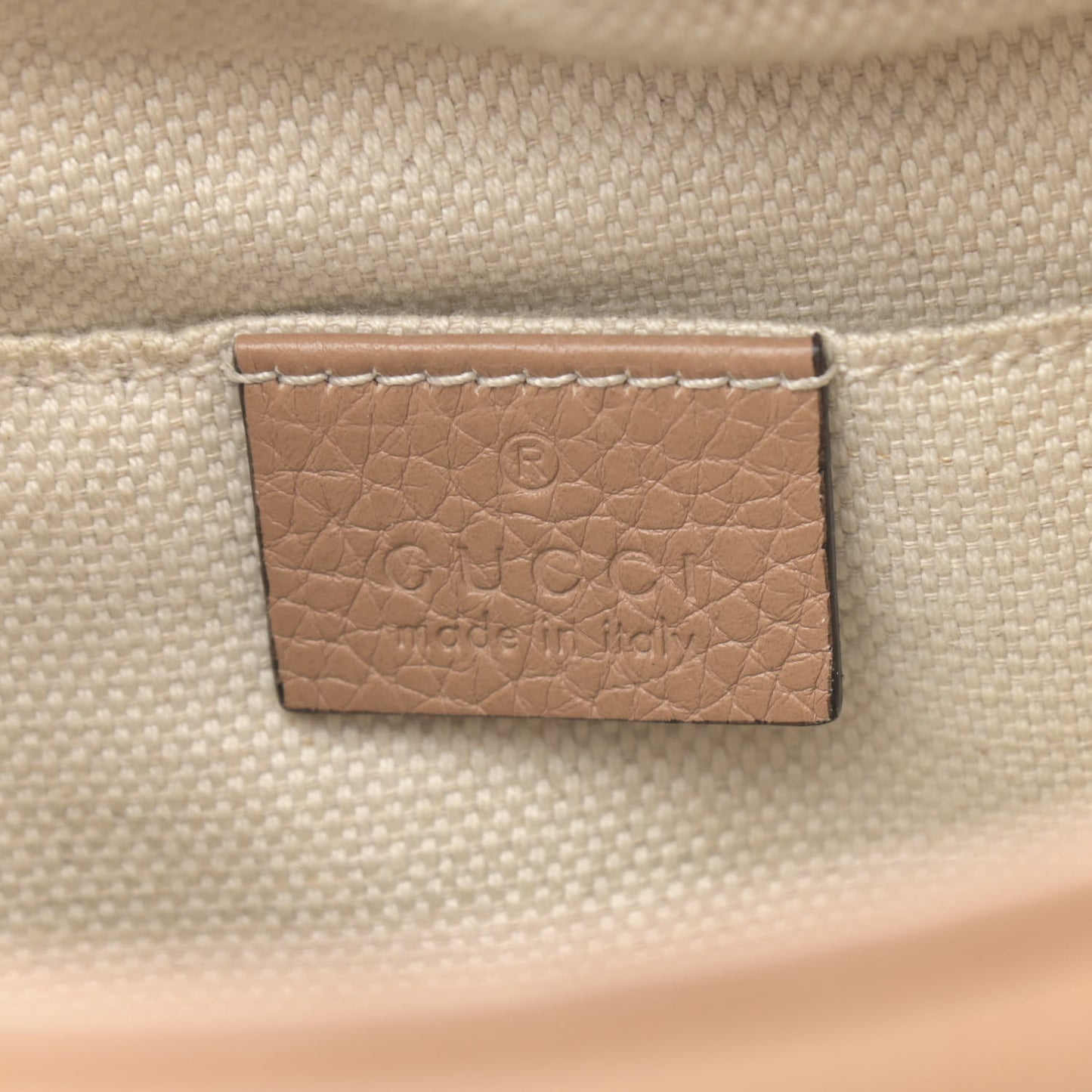 Pebbled Calfskin Small Soho Disco Bag Camelia