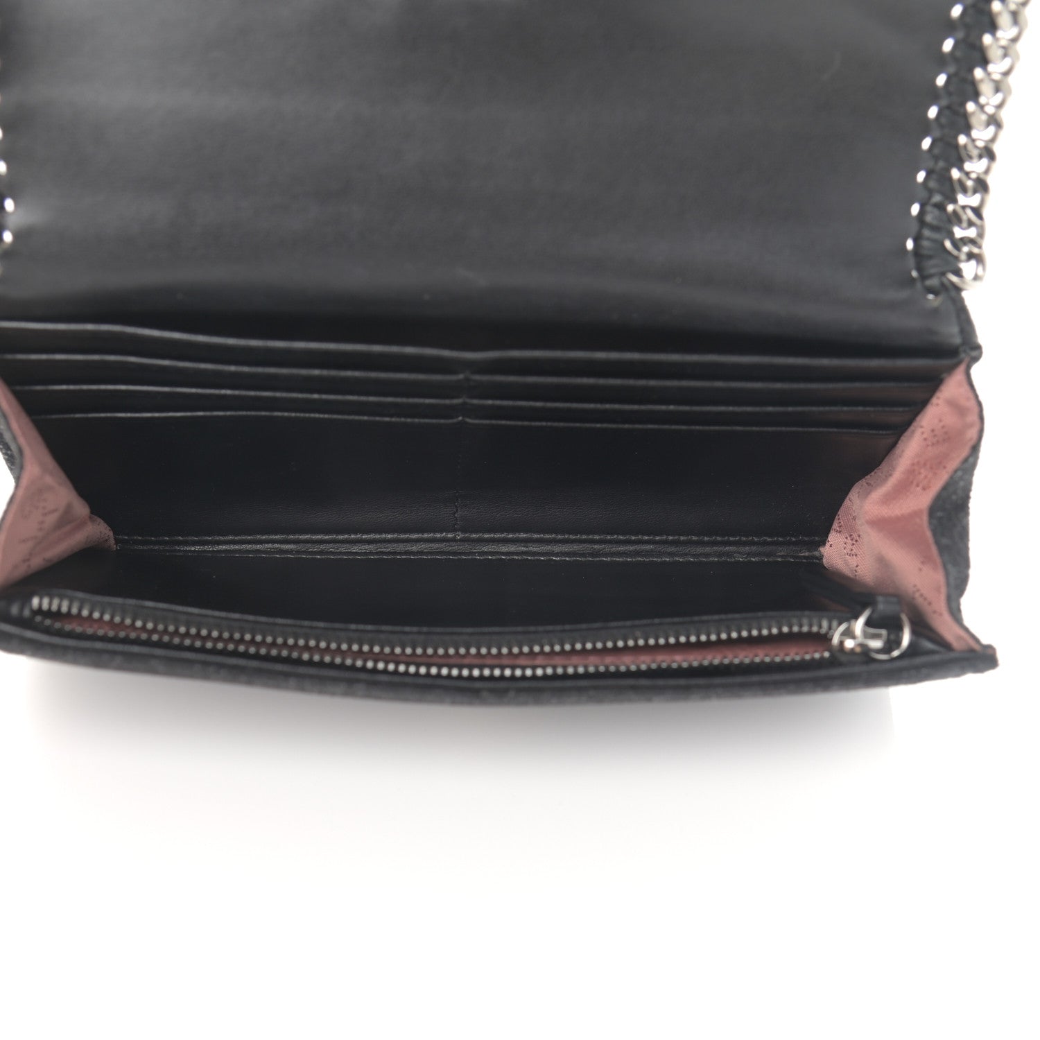 Stella McCartney Shaggy Deer Falabella Flap Wallet Black 5 of 10