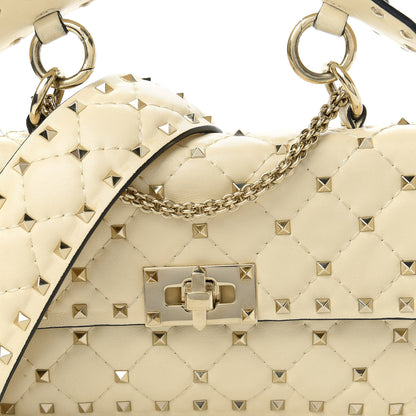 Valentino Garavani Nappa Small Rockstud Spike Shoulder Bag Light Ivory 10 of 10