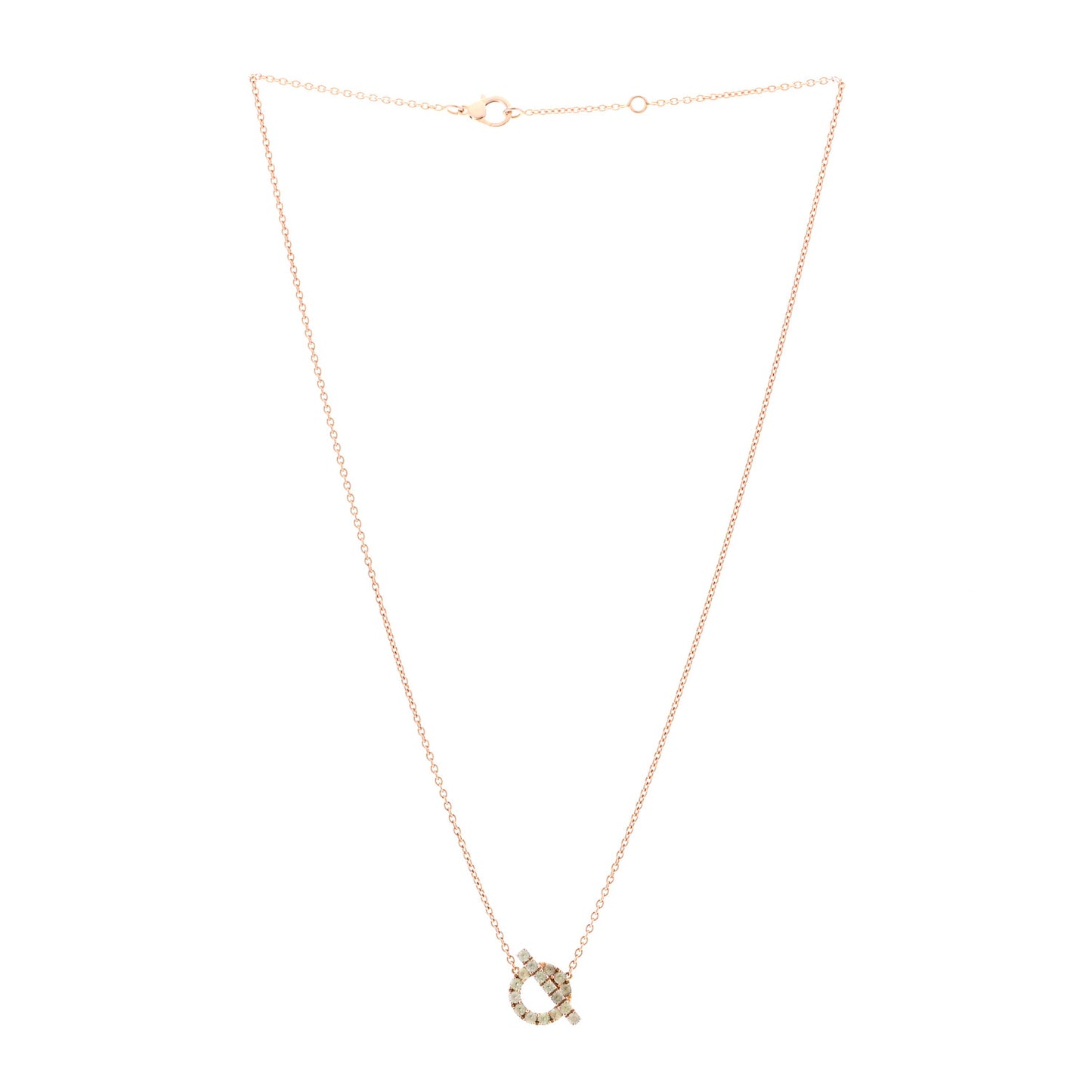 18K Rose Gold Green Sapphire Finesse Pendant Necklace
