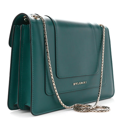 Bulgari Calfskin Serpenti Forever Shoulder Bag Emerald Green 4 of 15