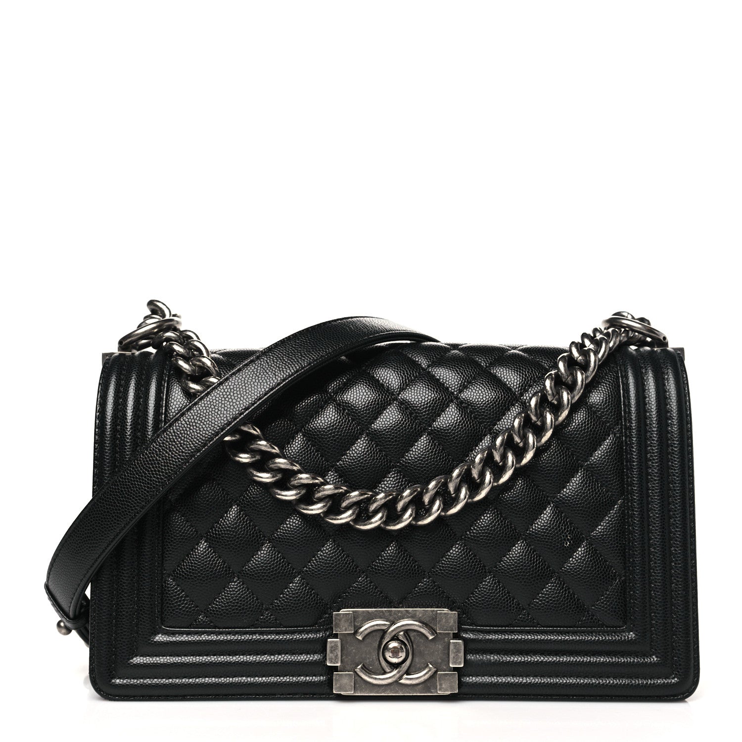 Chanel Caviar Quilted Medium Boy Flap Black 1 of 11