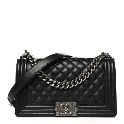 Chanel Caviar Quilted Medium Boy Flap Black 1 of 11