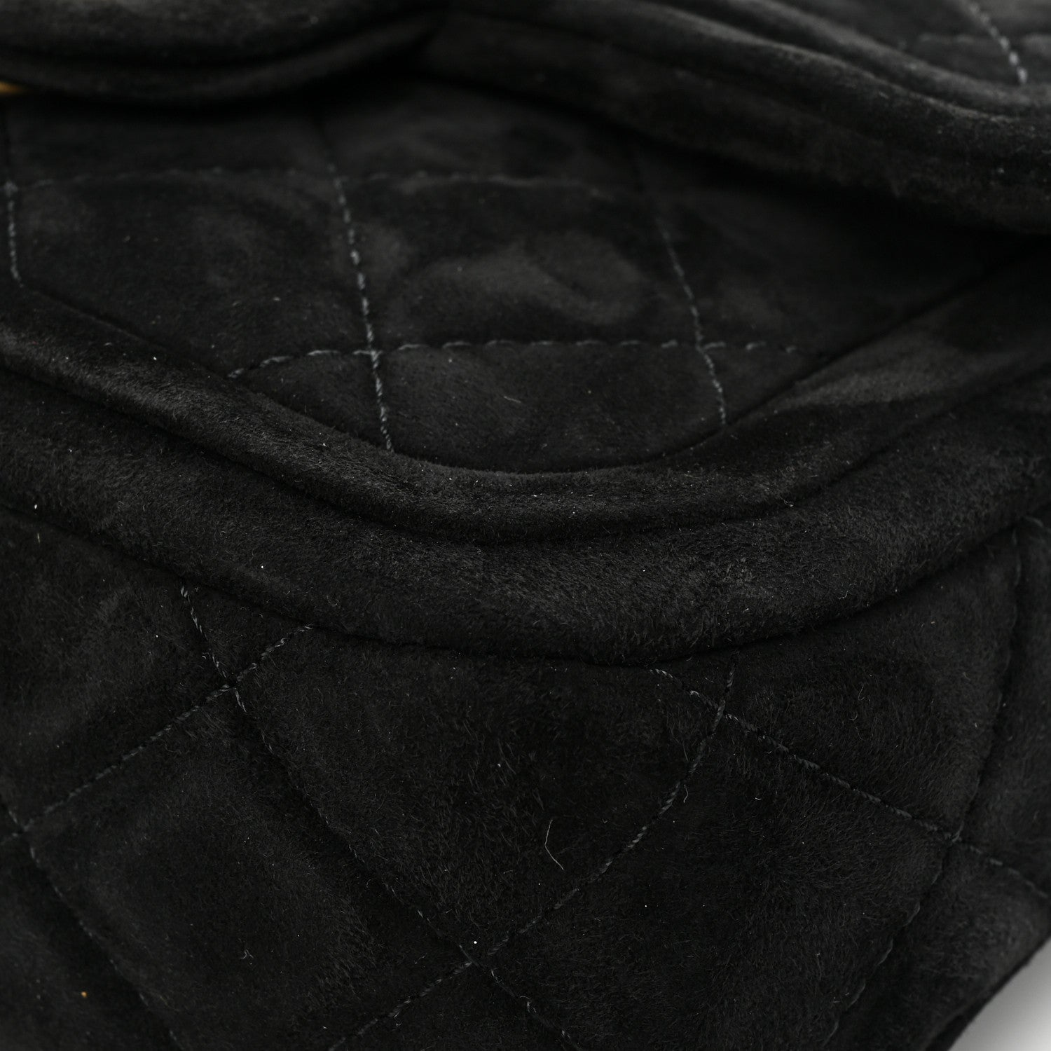 Chanel Suede Quilted Mini Double Frame Flap Black 12 of 16