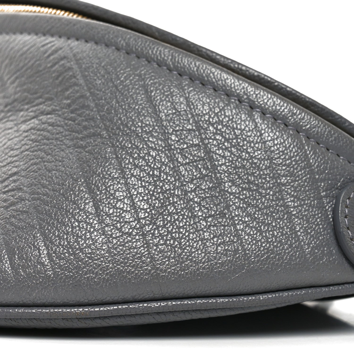 Balenciaga Shiny Goatskin Allover Logo Embossed XS Souvenir Belt Bag Gris 10 of 10
