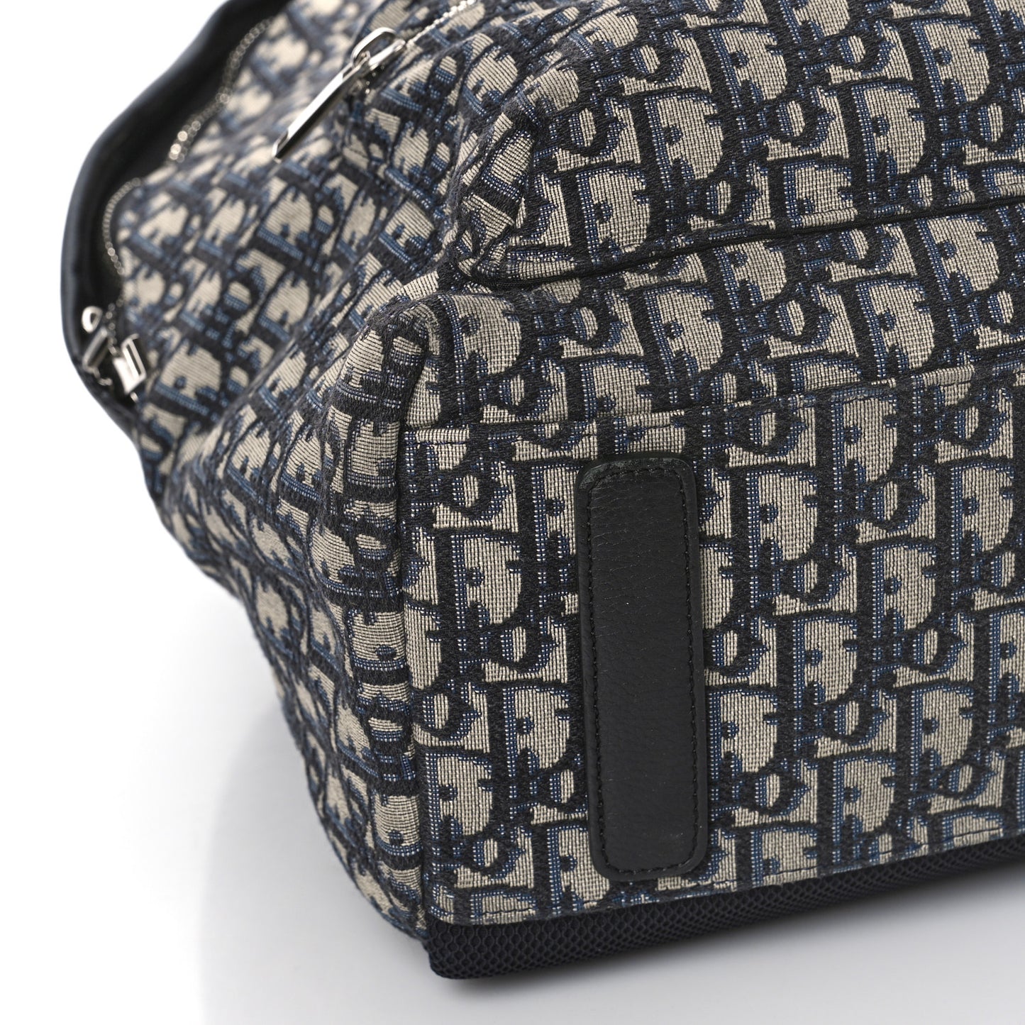Oblique Calfskin Rider Backpack Beige Black