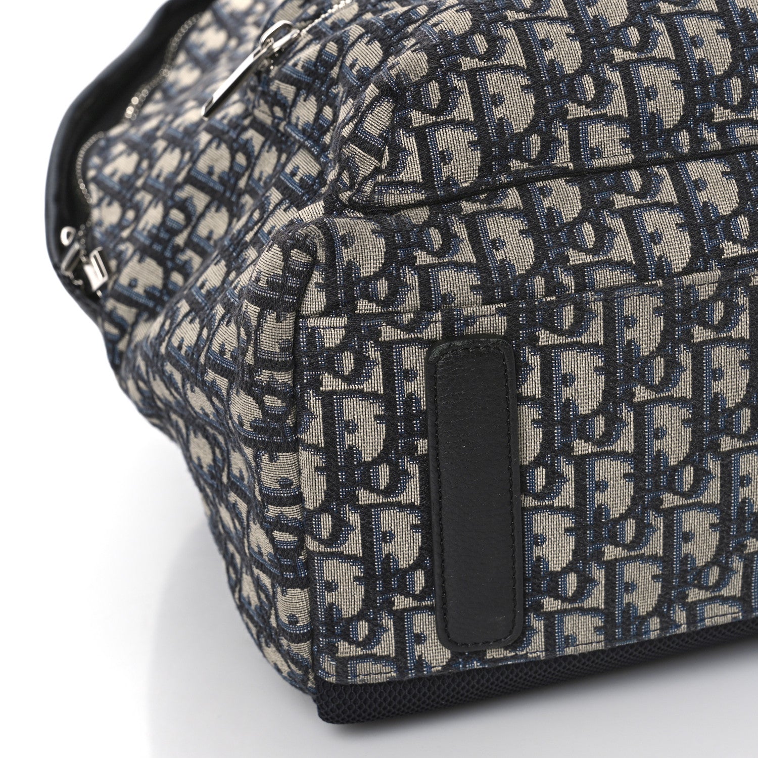 Christian Dior Oblique Calfskin Rider Backpack Beige Black 7 of 11