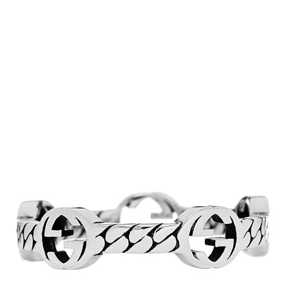 Gucci Sterling Silver Interlocking G Chain Ring 59 8.75 3 of 5