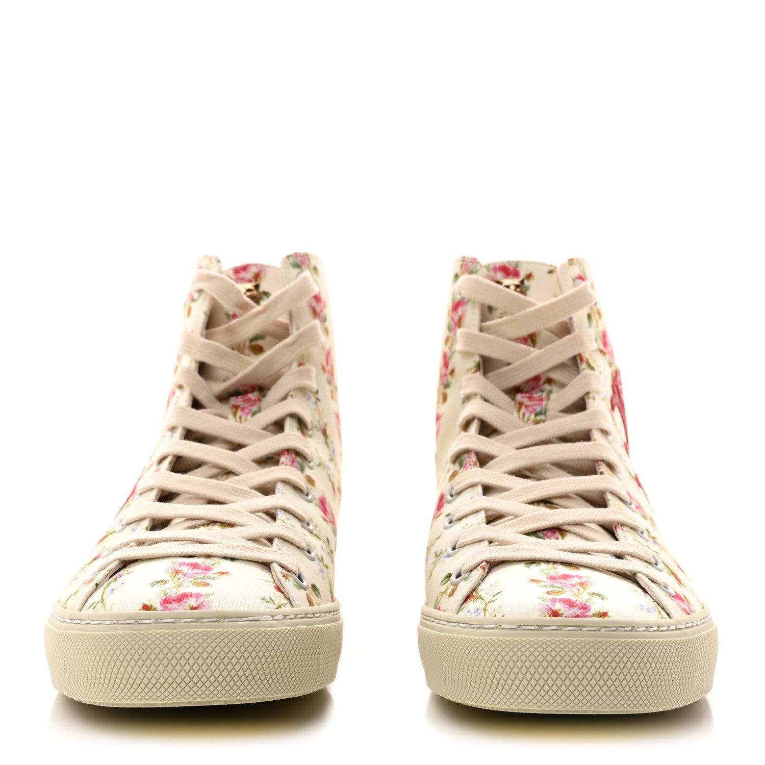 Gucci Canvas Romantic Print Major Blind For Love High Top Sneakers 38.5 Ivory 2 of 10