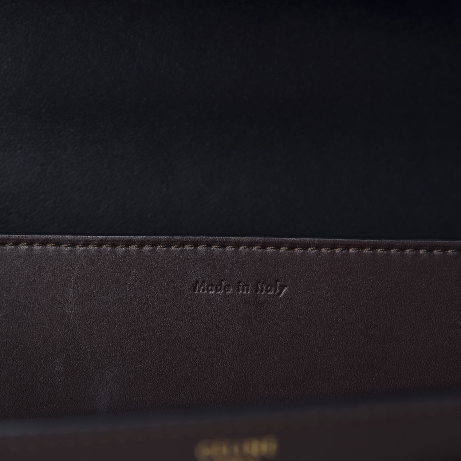 Celine Calfskin Bicolor Medium Case Flap Navy Burgundy 9 of 10