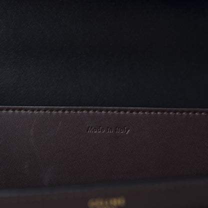 Celine Calfskin Bicolor Medium Case Flap Navy Burgundy 9 of 10