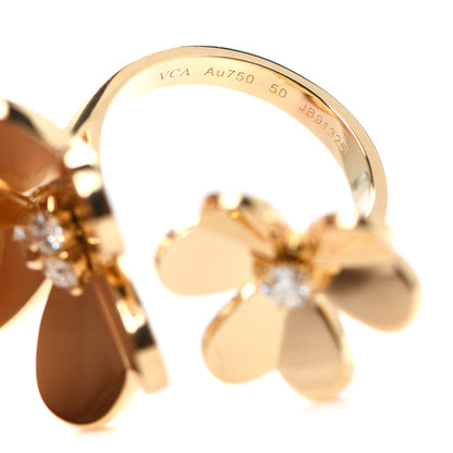 Van Cleef & Arpels 18K Yellow Gold Diamond Frivole Between The Finger Ring 50 5.25 4 of 6