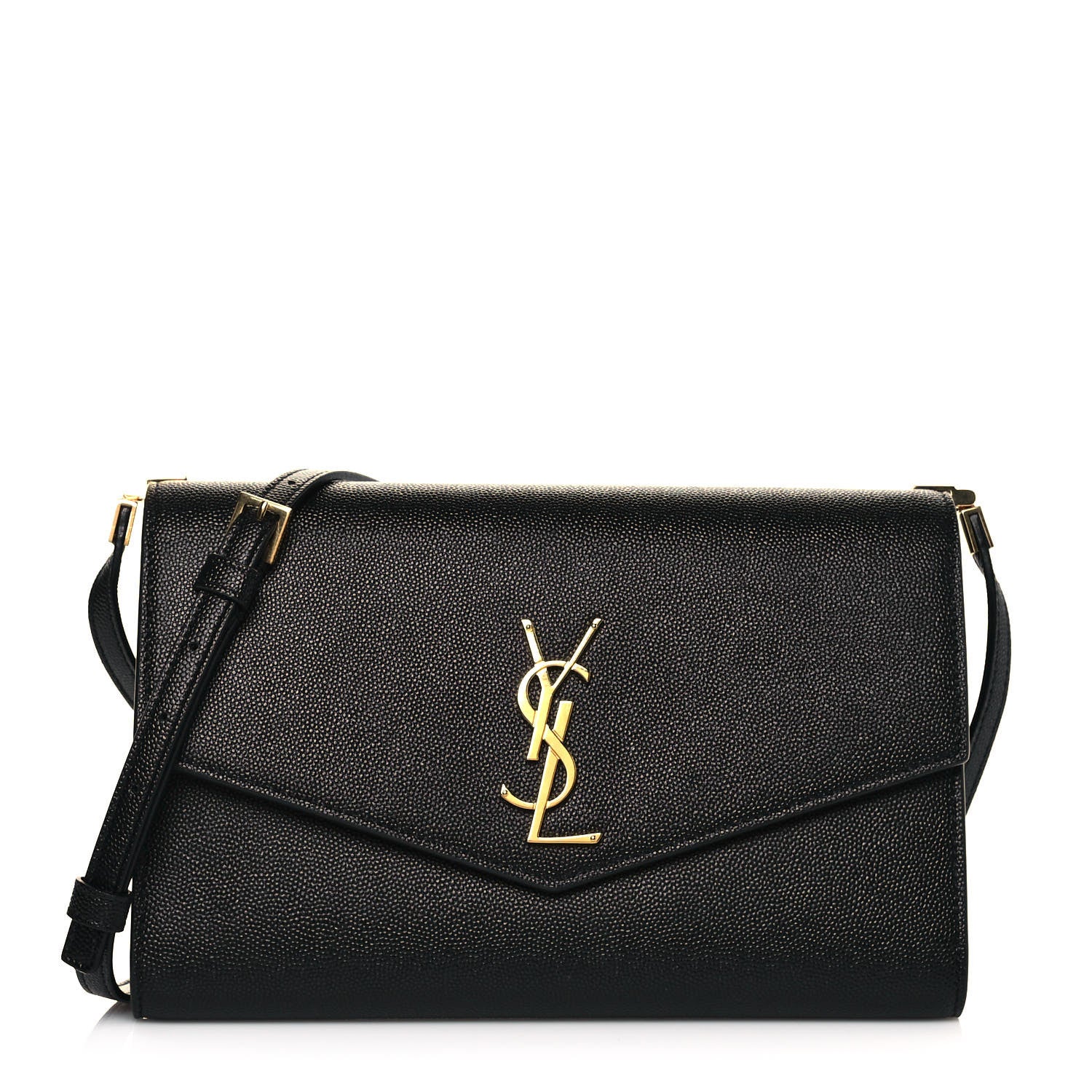 Saint Laurent Grain De Poudre Mini Uptown Crossbody Bag Black 1 of 14