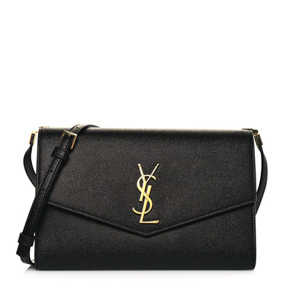 Saint Laurent Grain De Poudre Mini Uptown Crossbody Bag Black 1 of 14