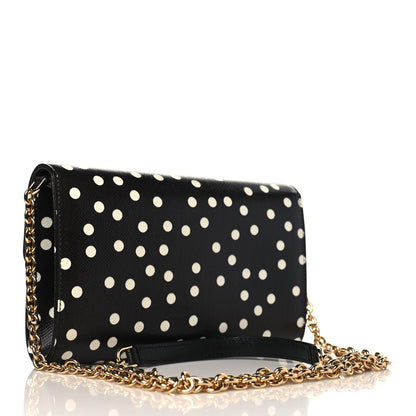 Dolce & Gabbana Dauphine Polka Dot Print Shoulder Bag Black 3 of 8