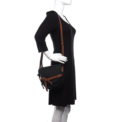 Loewe Grained Calfskin Small Gate Crossbody Bag Pecan Black 2 of 9