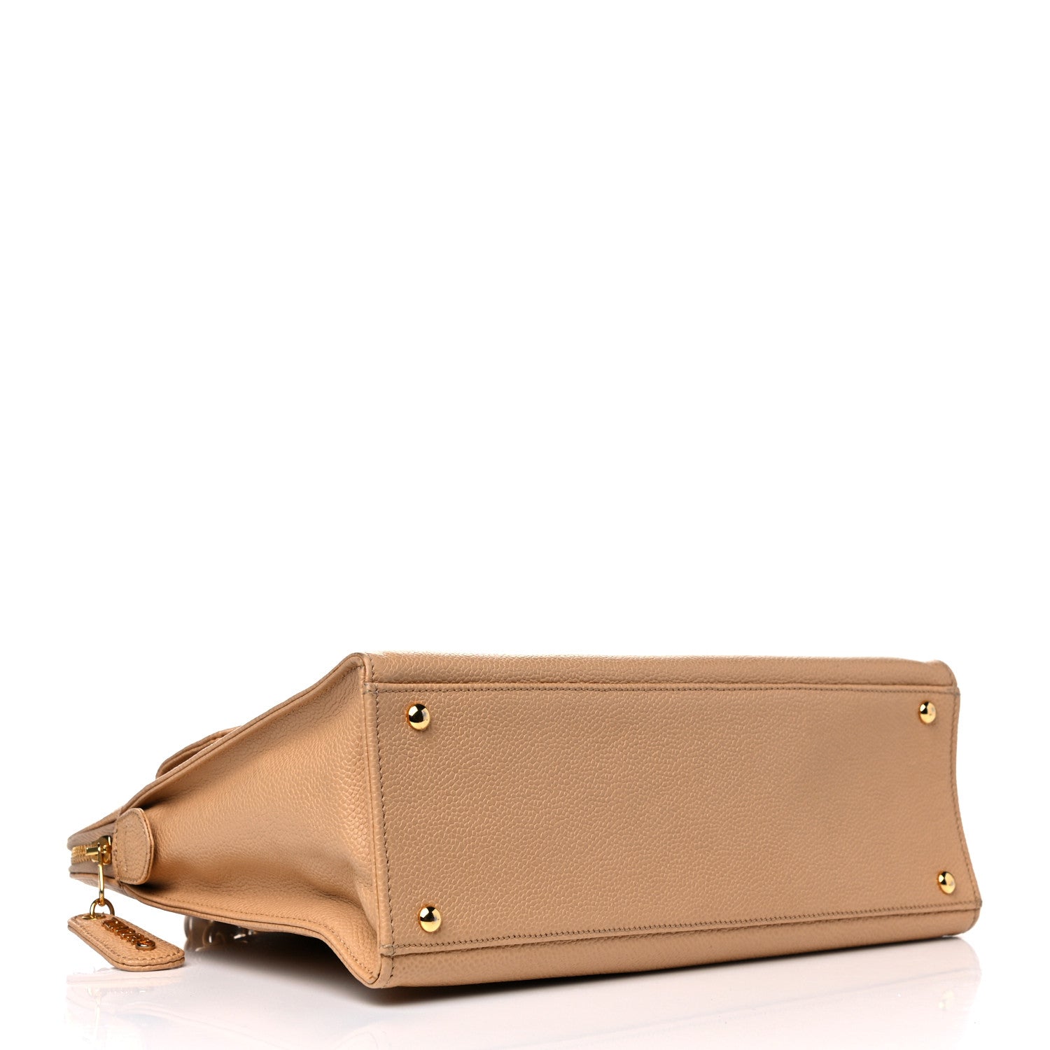 Chanel Caviar Flap Shoulder Bag Beige 5 of 31